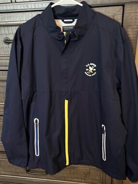 Polo by Ralph Lauren Navy Jacket with Yellow Trim